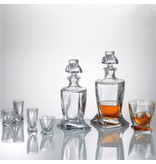 Brilliant Crystalite Bohemia Quadro 7 Piece Whiskey Set