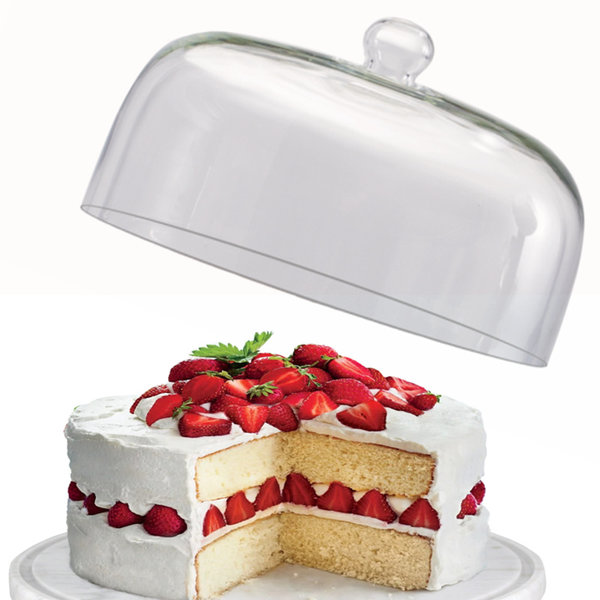 Glass dome for cake plate by Natural Living