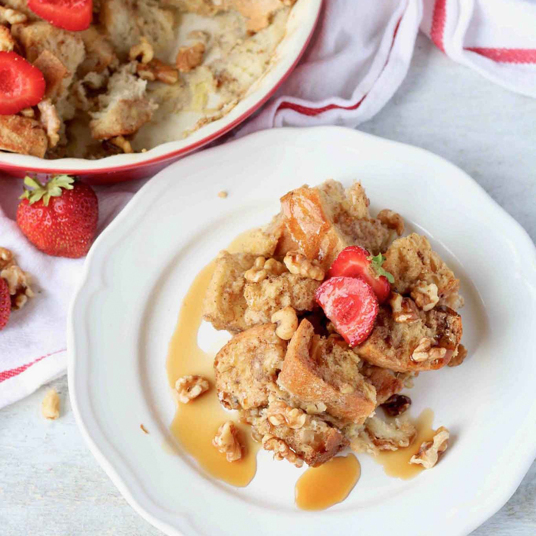 Weekend Brunch Recipe: Banana-Nut French Toast Bake