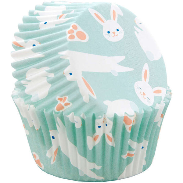 Wilton Colorful Easter Bunny Paper Cupcake Liners, 75-Count