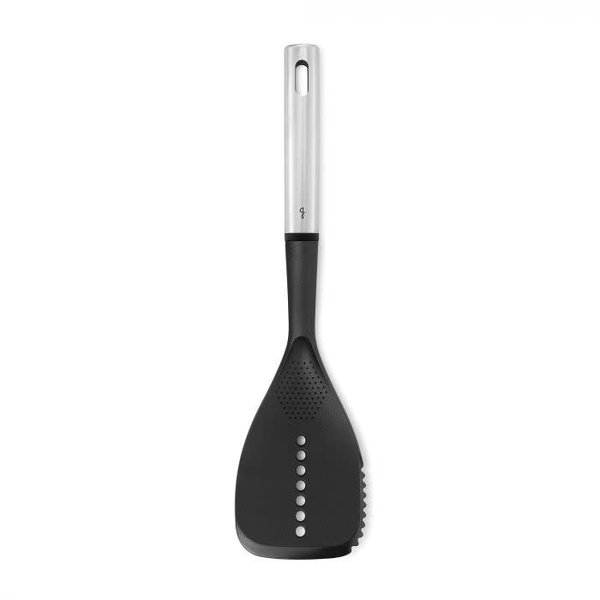 Spatule à tourner avec grattoir intégré de Starfrit Gourmet Steel