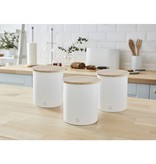 Set Of 3 Nordic Collection Storage Canisters With Bamboo Lid, 1.84l