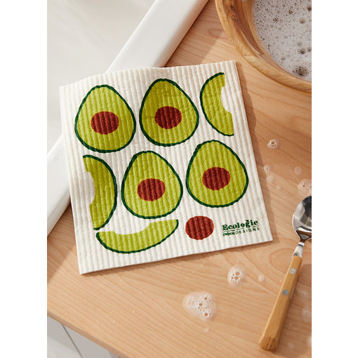 Now Designs Now Designs Swedish Dry Mat/Cloth Avocados 12x14