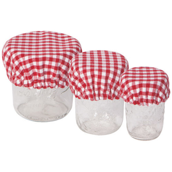 Couvre-Bols/Pots "Gingham" Rouge  ens/3 de Now Designs