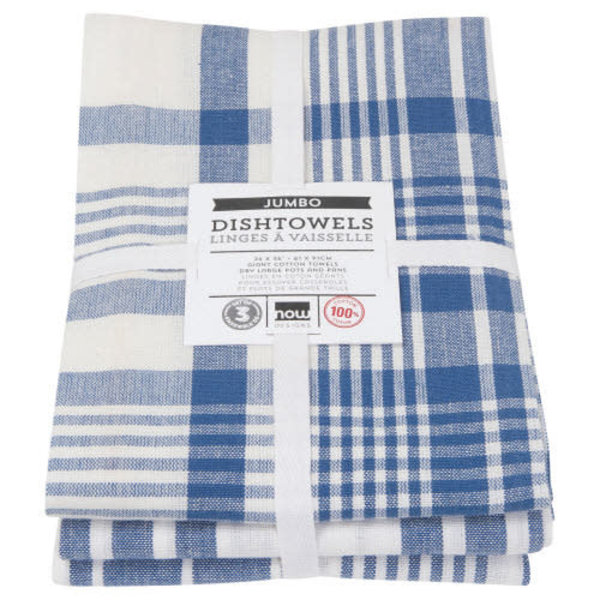 Now Designs Dishtowels Jumbo Blue Royal, Set of 3