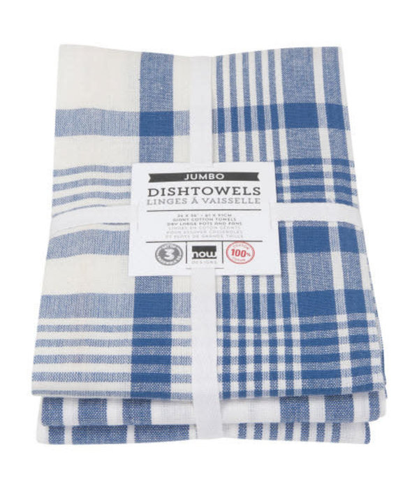 Now Designs Now Designs Dishtowels Jumbo Blue Royal, Set of 3