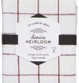 Danica Heirloom Danica Heirloom Checkered Vintage Wash Dishtowel Set of 2, Red