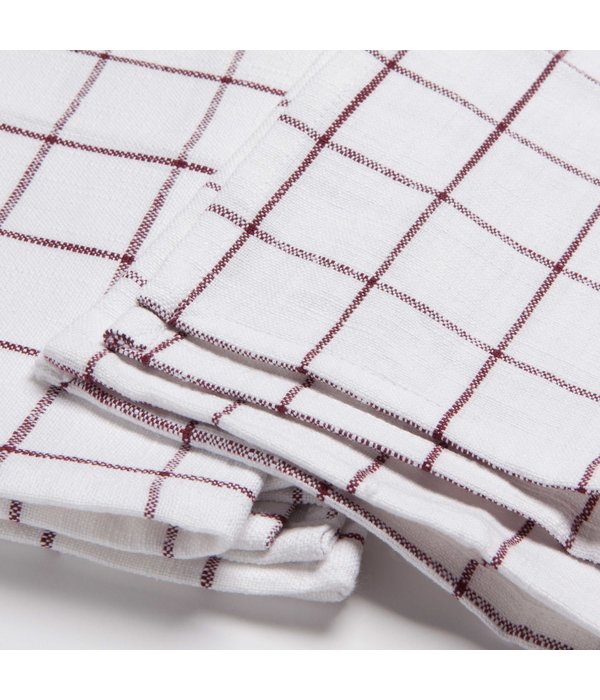 Danica Heirloom Danica Heirloom Checkered Vintage Wash Dishtowel Set of 2, Red