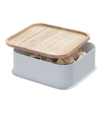 Interdesign Bac de rangement "Eco" avec couvercle en bois 8.4'' de Interdesign