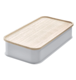 Interdesign Bac de rangement "Eco" avec couvercle en bois 8.4' x16,9'' de Interdesign