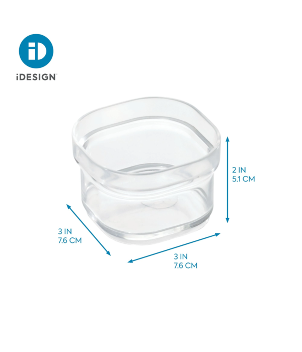 Interdesign Crisp Plastic Stackable Drawer Organizer Bin 3  x 3 x 2''