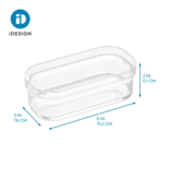 Interdesign Crisp Plastic Stackable Drawer Organizer Bin 3  x 6  x 2''