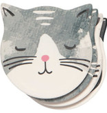 Now Designs Sous-verres en céramique "Chat", lot de 4