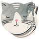 Ceramic coasters "Cat", pack of 4