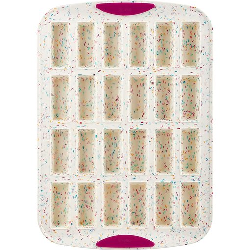 Trudeau Trudeau Structure Silicone™ White Confetti 24 Bar Cake Pan