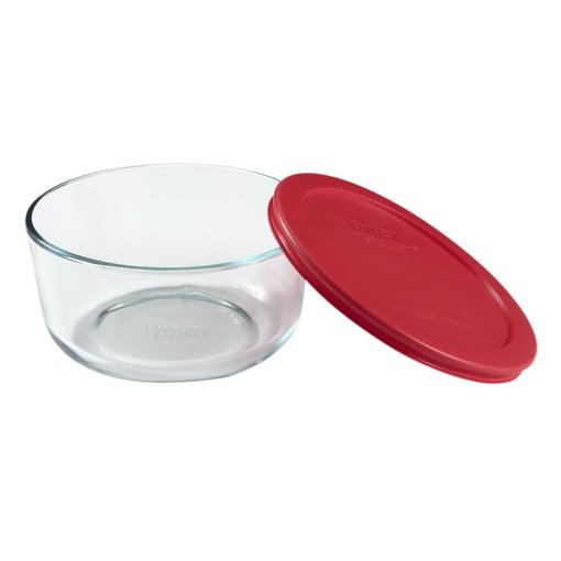 Pyrex Plat rond avec couvercle rouge 1L  Simply Store de Pyrex