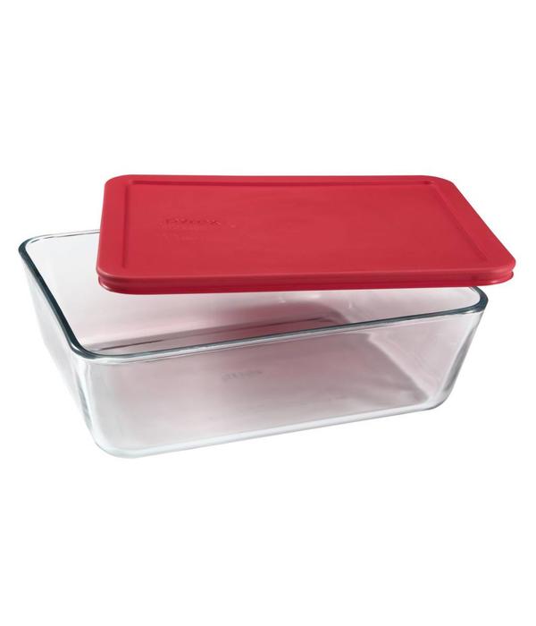 Pyrex Pyrex Simply Store 2.64L Rectangular Dish with Red Lid