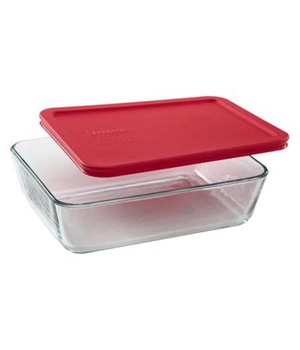 Pyrex Pyrex Simply Store 1.44L Rectangular Dish with Red Lid