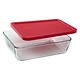 Plat rectangulaire 1,44 L avec couvercle rouge "Simply Store" de Pyrex