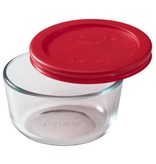 Pyrex Pyrex Simply Store Round Dish with Red Lid