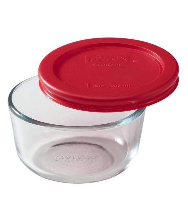 Pyrex Plat rond 250 ml avec couvercle rouge "Simply Store" de Pyrex