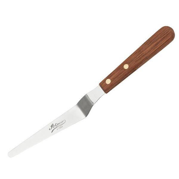 Ateco 5" Tapered Icing Spatula with Wood Handle