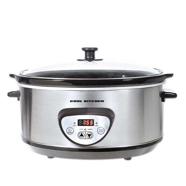 Cool Kitchen Pro Stainless Steel Digital Slow Cooker 6,5 L