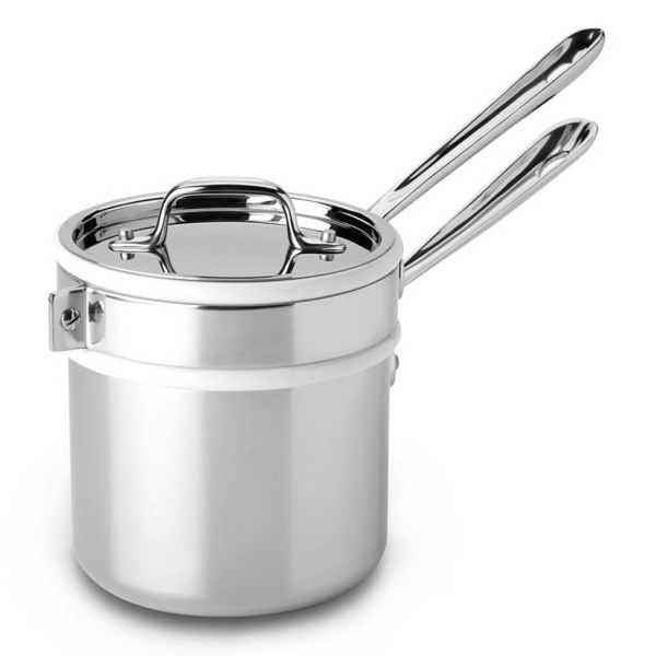 all-clad stainless steel double boiler with porcelain insert