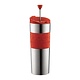 Tasse de voyage rouge à piston de Bodum