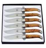 Forge de Laguiole Juniper 6 Piece Steak Knife Set