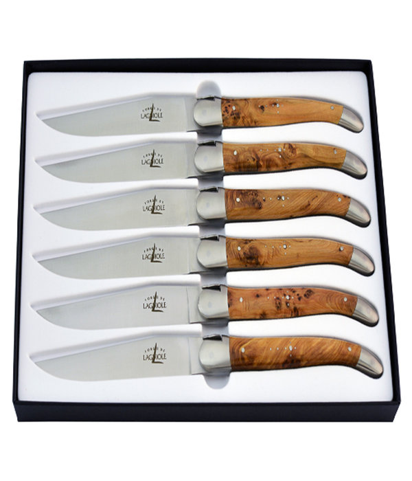 Forge de Laguiole 6 Piece Steak Knife Set Fabric Series Purple - Forge de  Laguiole USA