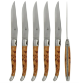 Forge de Laguiole Juniper 6 Piece Steak Knife Set