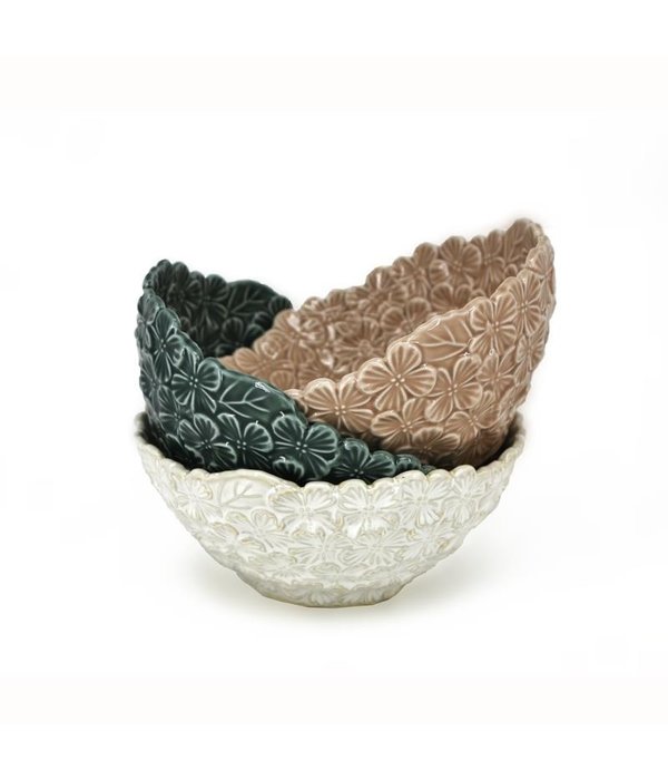 BIA Cordon Bleu BIA 'Bouquet' Small Textured Bowl Teal