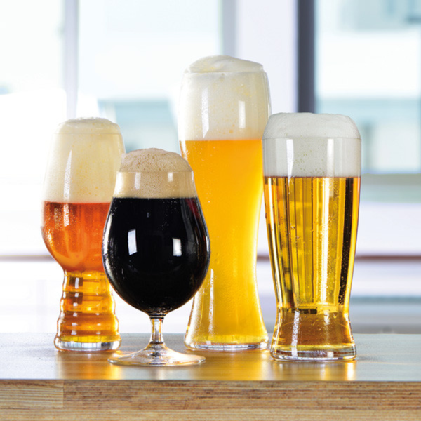 SAHM Verre a Biere Original - Lot de 6 Verres à Bière - Verre à Bière 300ml  - Verre Tulipe - Verre a Pied - Lavable au Lave-Vaisselle & Durable