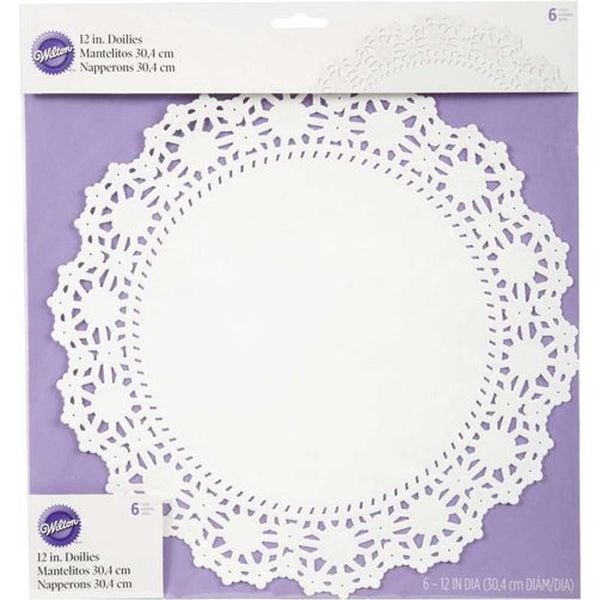 Napperons blancs anti-graisse 30.4cm ronds de Wilton