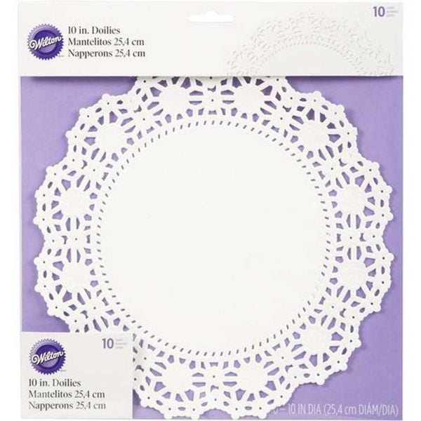 Napperons blancs anti-graisse 25.4cm ronds de Wilton