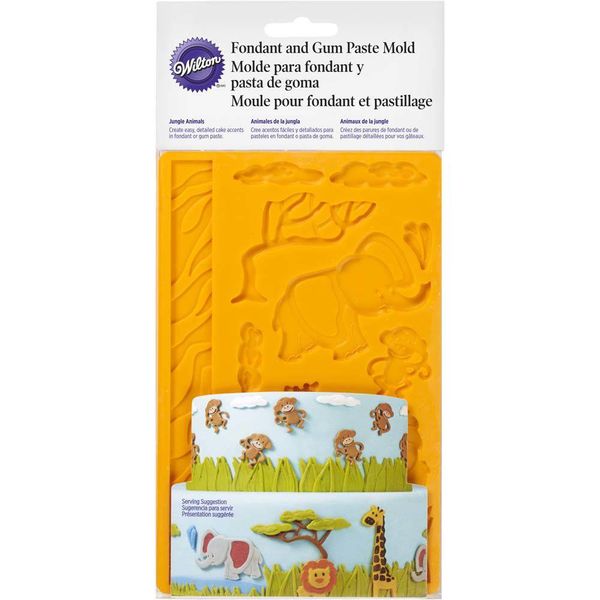 Moule à animaux de la jungle pour fondant et pâte à gomme de Wilton