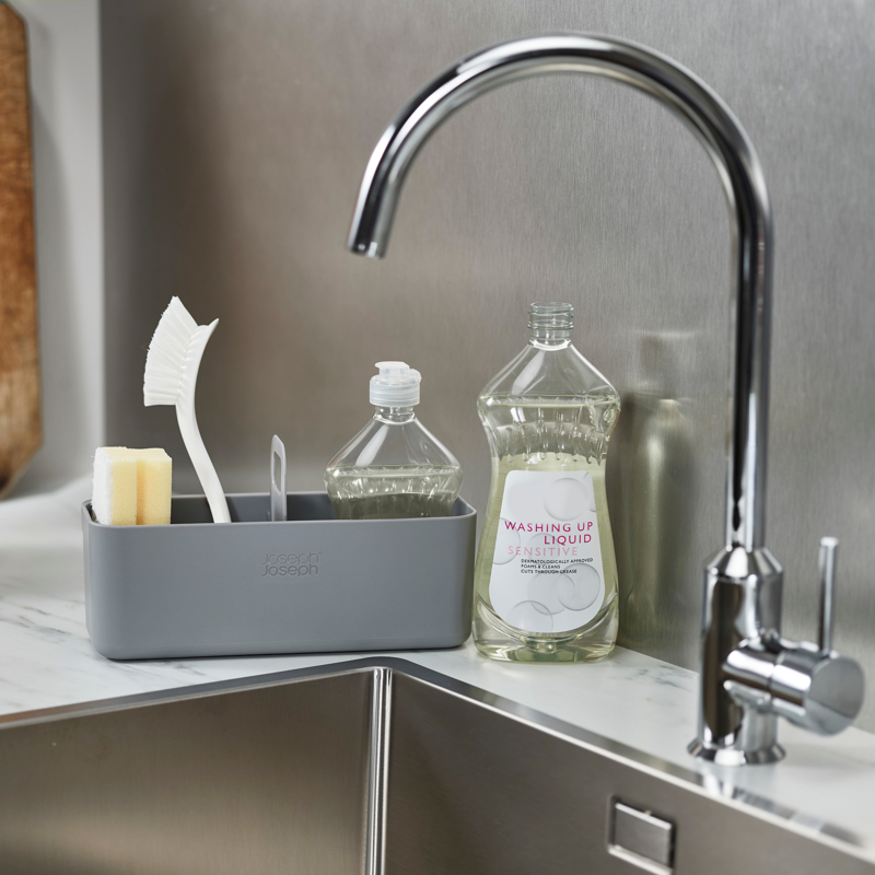 Organisateur D'évier De Cuisine Avec Fond Ajouré - Porte-éponge, Drainage Rapide - Pour Robinet, Placard, Salle De Bain
