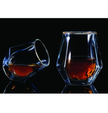 Brilliant Brilliant 'Double Double' Whiskey Diamond Glass Set of 2