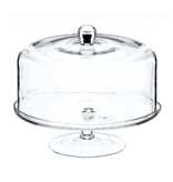 Natural Living Natural Living Footed Cake Stand and Dome - Glass, 26cm