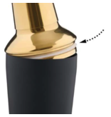 Trudeau Trudeau 3pcs Black-Gold Cocktail Mixer Set