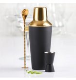 Trudeau Trudeau 3pcs Black-Gold Cocktail Mixer Set