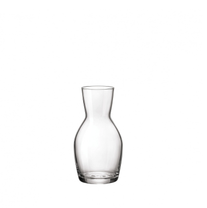 Bormioli Rocco Set Of 2 Ypsilon Carafe, With Natural Cork Top Lid, 18.5 Oz.  Star Glass Pitcher For Water, Juice, Ice Tea Or Wine.