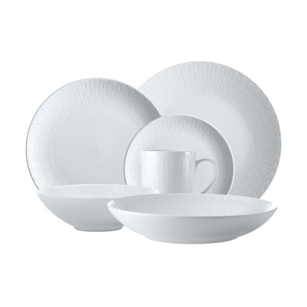 Urban Service de Vaisselle 4 Couverts 12 Pièces, Blanc - Ares Accessoires  de cuisine