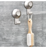 iDesign iDesign Everett Push Lock Shower Suction Single Hook, Set of 2