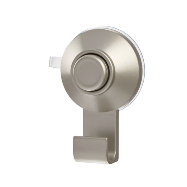 iDesign Everett Push Lock Shower Suction Single Hook, Set of 2