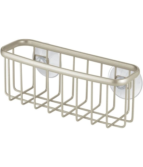 Interdesign iDesign Suction Sink Caddy Matte Silver 14.6 x 5.7"