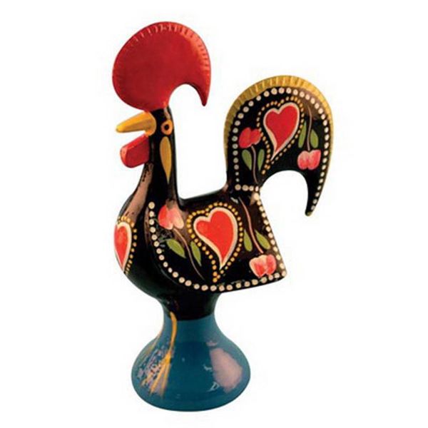 Portugal Imports The Good Luck Rooster 14cm Barcelos Black Metal Collection