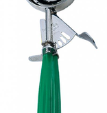 omcan Omcan 2-2/3 oz Ice Cream Disher with Green Plastic Handle