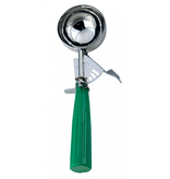 omcan Omcan 2-2/3 oz Ice Cream Disher with Green Plastic Handle